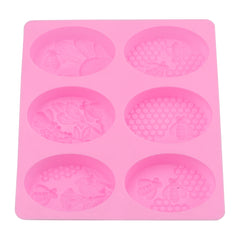 6-Cavity Silicone Easter Egg Mold – Decorative Oval Chocolate & Soap Tray