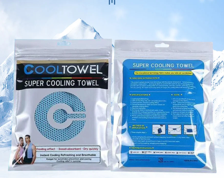 COOL TOWEL – Super Cooling Towel for Instant Relief, Sweat Absorption & Fast Drying