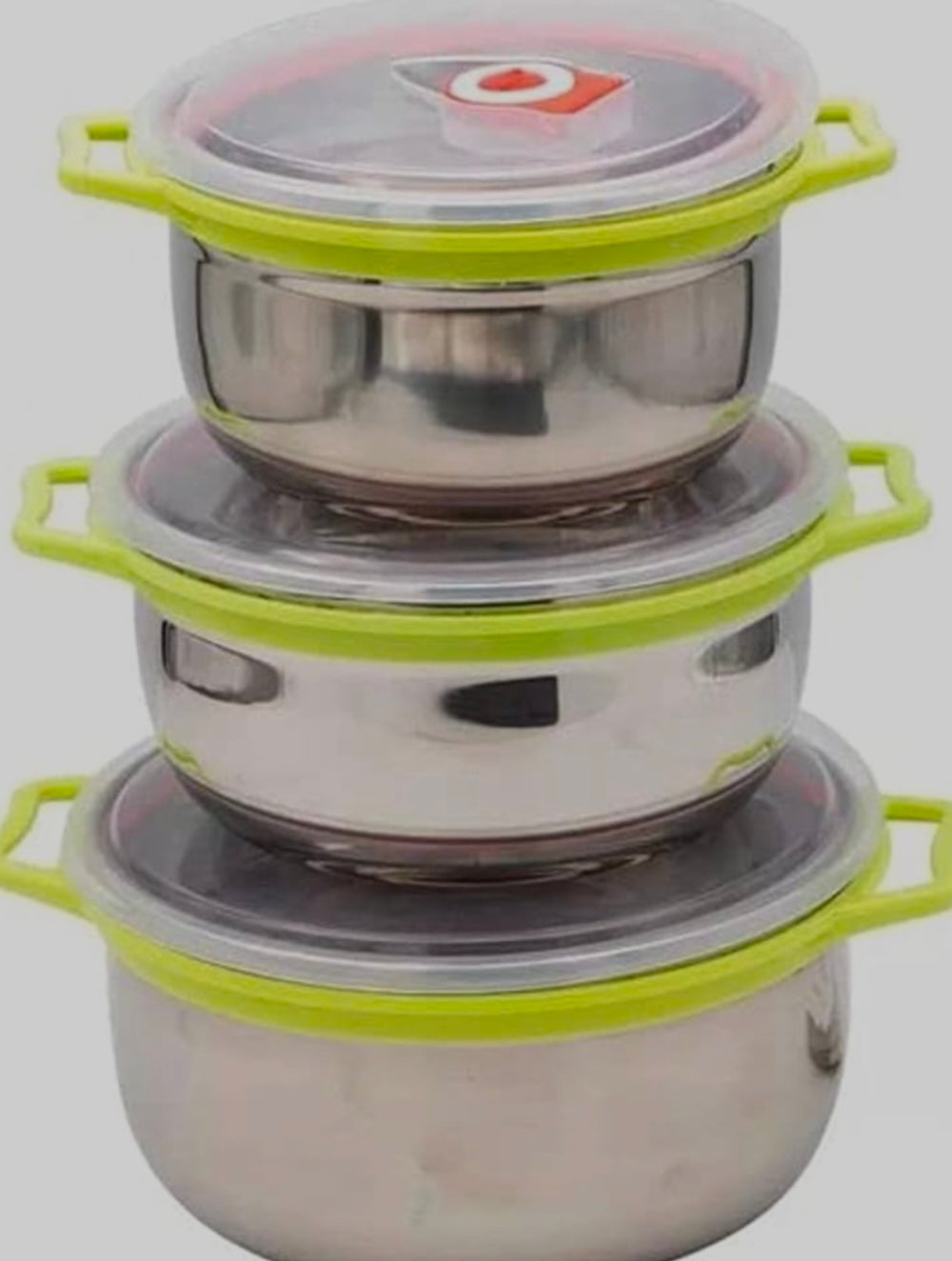 Stainless Steel Food Storage Bowls with Locking Lids – 3-Piece Airtight Set