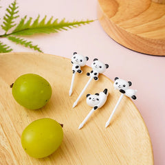 Cute Animal Food Picks Set – Reusable Cartoon Fruit Forks for Kids & Parties