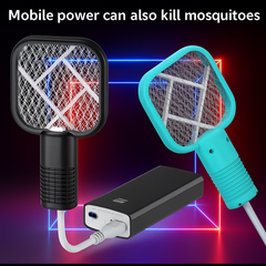 Rechargeable Electric Mosquito Swatter with UV Light – Dual-Purpose Insect Killer Racket