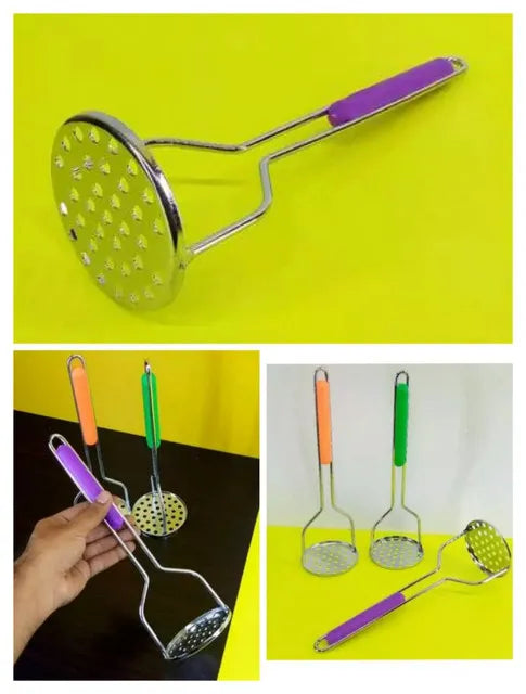 Stainless Steel Potato Masher with Comfortable Grip – Heavy-Duty Manual Kitchen Tool