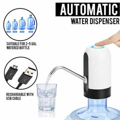 Touch-Activated Automatic Electric Water Dispenser – USB Rechargeable Pump
