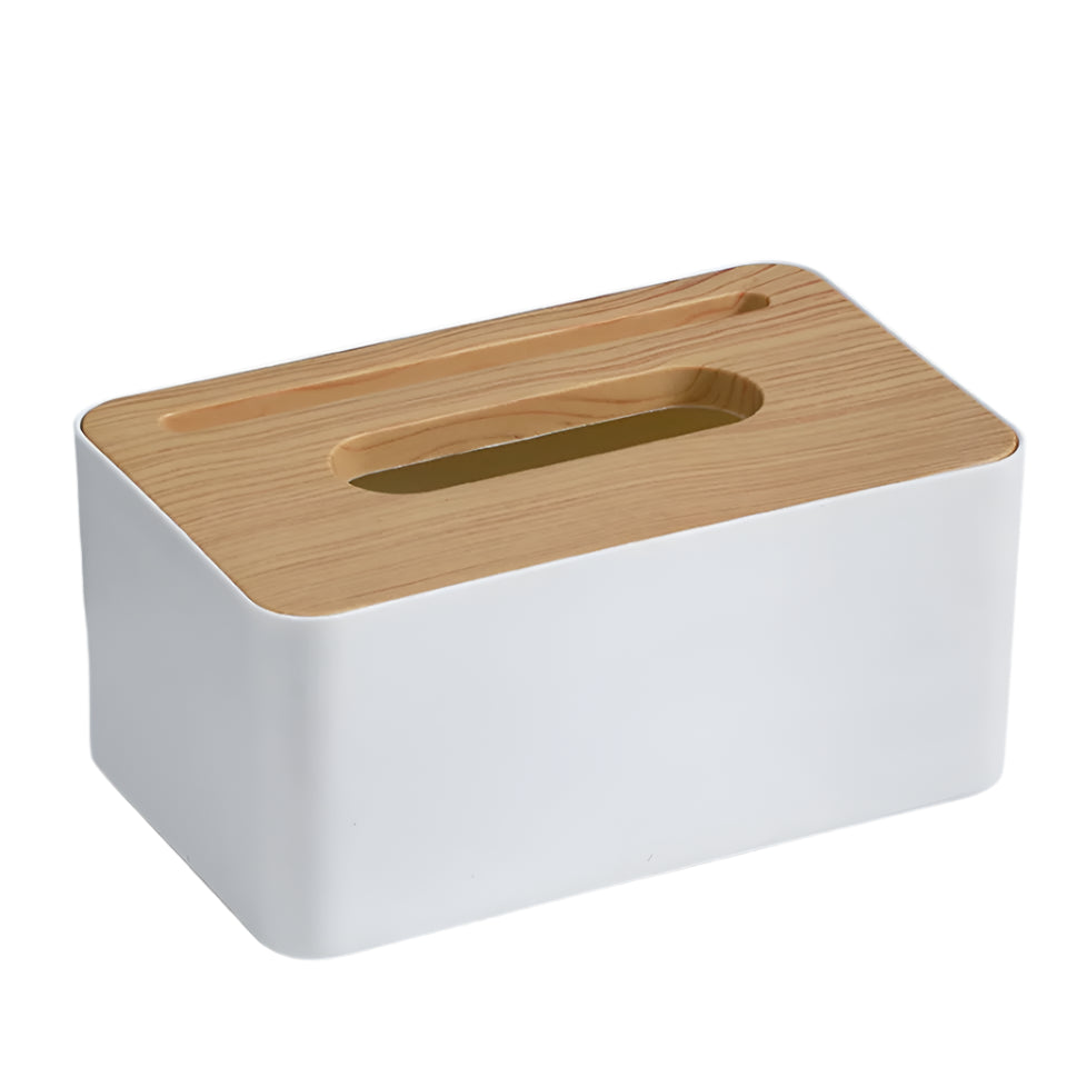 BambooDock™ Multipurpose Tissue Box with Phone Holder – Minimalist Organizer