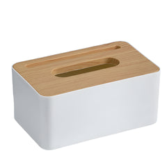 BambooDock™ Multipurpose Tissue Box with Phone Holder – Minimalist Organizer