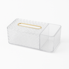 Elegant Crystal-Cut Multipurpose Tissue & Storage Organizer