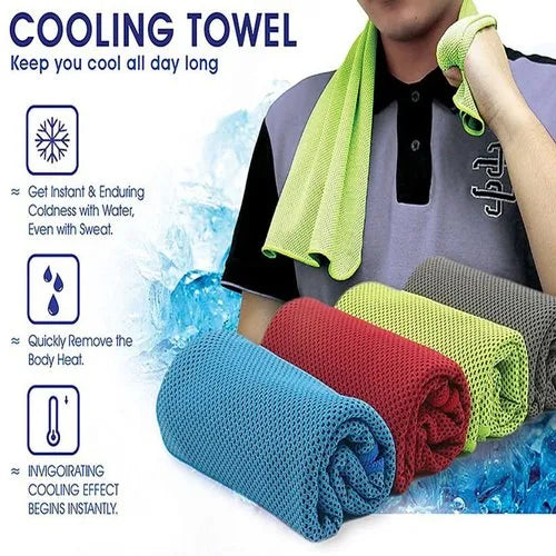 COOL TOWEL – Super Cooling Towel for Instant Relief, Sweat Absorption & Fast Drying