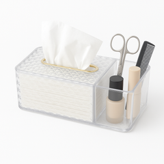 Elegant Crystal-Cut Multipurpose Tissue & Storage Organizer