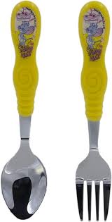 Kids Cartoon Stainless Steel Spoon & Fork Set