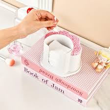 Cute Acrylic Cotton Pad & Swab Dispenser Set with Lid – Decorative Vanity Storage Box
