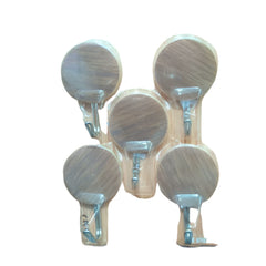 Heavy-Duty Golden Round Adhesive Wall Hooks – 10-Piece Self-Stick Stainless Steel Hook Set