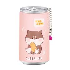Cute Shiba Inu Dog Can-Shaped Coin Bank – Pink Decorative Money Saver