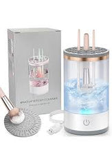 Electric Makeup Brush Cleaner & Dryer Kit – USB Rechargeable with Silicone Mat