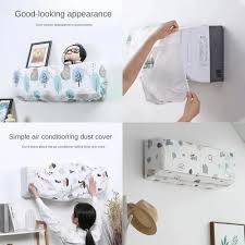 Stretchable Air Conditioner Dust Cover – Floral Print Protective Sleeve