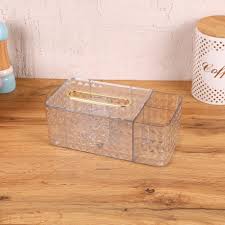 Elegant Crystal-Cut Multipurpose Tissue & Storage Organizer