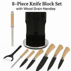 Premium Kitchen Knife Set with Rotating Stand