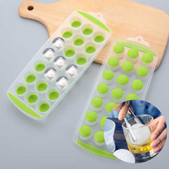 Round Ice Ball Tray – Easy Push Pop-Out Mold for Smooth Ice Spheres & Mini Frozen Treats
