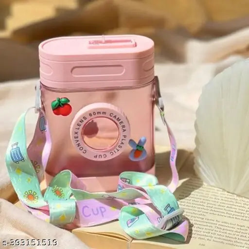 CubeSip™ Square Shaker Bottle with Built-in Strainer – Stylish Pink Edition