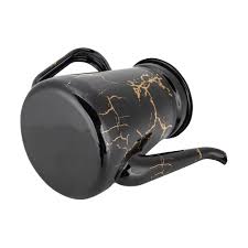 Luxury Black Marble Teapot with Golden Veins – Premium Decorative Kettle