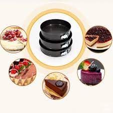 Cake Baking Mold Non-Stick Push-Up Bottom – Easy Release Round Cake Pan