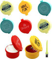 Colorful Mini Round Food Storage Containers – Set of 4 with Fun Prints