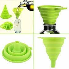 Colorful Collapsible Silicone Funnel Set – Space-Saving Kitchen Liquid Transfer Tools