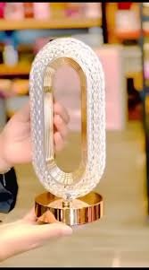 Crystal Loop LED Table Lamp – Luxury Ambient Light with Gold Base