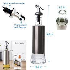 ChefFlow™ Stainless Steel Oil Dispenser Bottle – Precision No-Drip Pourer
