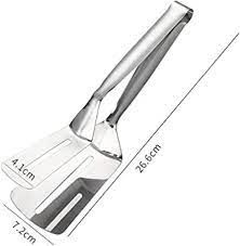 Stainless Steel Slotted Serving Tong – Dual Spatula Design for Frying & Flipping