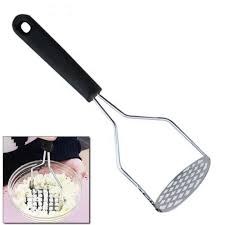 Stainless Steel Potato Masher with Comfortable Grip – Heavy-Duty Manual Kitchen Tool