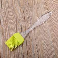 Heat-Resistant Silicone Basting & Pastry Brush with Transparent Handle single