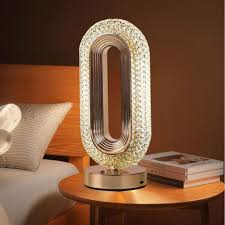 Crystal Loop LED Table Lamp – Luxury Ambient Light with Gold Base