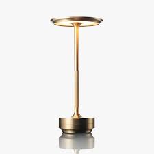 Modern Minimalist Gold LED Table Lamp – Rechargeable Touch Control Light for Home, Office & Restaurants