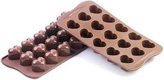 Flexible Heart-Shaped Silicone Chocolate & Ice Mold – 15-Cavity Tray