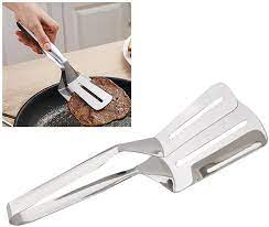 Stainless Steel Slotted Serving Tong – Dual Spatula Design for Frying & Flipping
