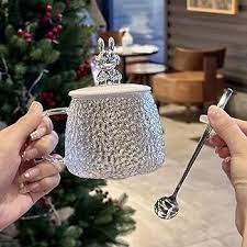 Elegant Glass Honey Jar with Bear Lid & Spoon – Textured Crystal Design