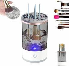 Electric Makeup Brush Cleaner & Dryer Kit – USB Rechargeable with Silicone Mat