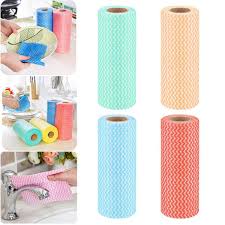 Non Reusable-Woven Kitchen Cleaning Towel Rolls – Multi-Color Wipes for Dishwashing & Surface Cleaning
