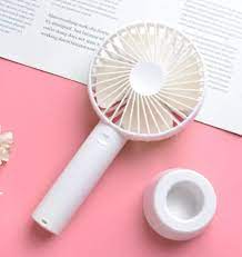 Mini USB Handheld Fan with Base – 3-Speed Portable Desk Cooler