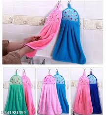 FruitLoop™ Soft Cotton Hanging Hand Towel – Cute, Absorbent & Space-Saving