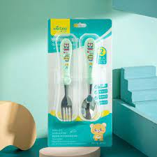 Kids Cartoon Stainless Steel Spoon & Fork Set