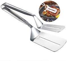 Stainless Steel Slotted Serving Tong – Dual Spatula Design for Frying & Flipping
