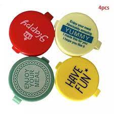 Colorful Mini Round Food Storage Containers – Set of 4 with Fun Prints