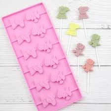 Cute Silicone Lollipop Mold Set – 6-Piece Cartoon Candy & Chocolate Molds for Kids