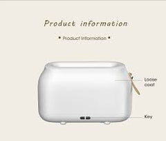 COCO LUCK Oval Multi-Purpose Holder – Elegant Dual-Compartment Organizer with Chrome  Accent