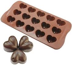 Flexible Heart-Shaped Silicone Chocolate & Ice Mold – 15-Cavity Tray
