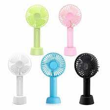 Mini USB Handheld Fan with Base – 3-Speed Portable Desk Cooler