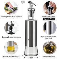 ChefFlow™ Stainless Steel Oil Dispenser Bottle – Precision No-Drip Pourer