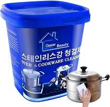 Stainless Steel Cookware Cleaning Powder – Heavy-Duty Degreaser for Pots & Pans