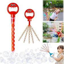 Giant Multi-Hole Bubble Wand – Funny Face Bubble Stick for Outdoor Kids Fun